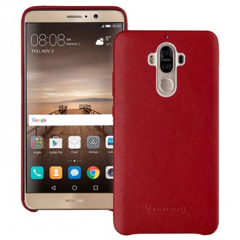 Кожаный чехол накладка (премиум нат. кожа) для Huawei Mate 9 Красный