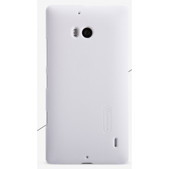 Пластиковый матовый нескользящий премиум чехол для Nokia Lumia 930 Белый