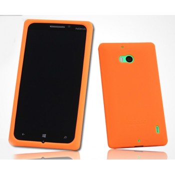 Силиконовый софт-тач премиум чехол для Nokia Lumia 930 Оранжевый