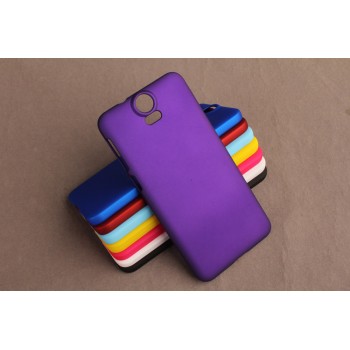 Пластиковый матовый непрозрачный чехол для HTC One E9+ Фиолетовый