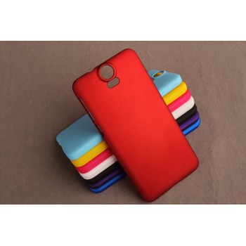 Пластиковый матовый непрозрачный чехол для HTC One E9+ Красный