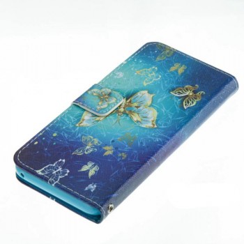 Чехол портмоне подставка на силиконовой основе с отсеком для карт, полноповерхностным принтом и тканевым покрытием на магнитной защелке для Samsung Galaxy S8