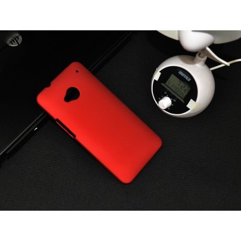 Пластиковый матовый непрозрачный чехол для HTC One (М7) Красный
