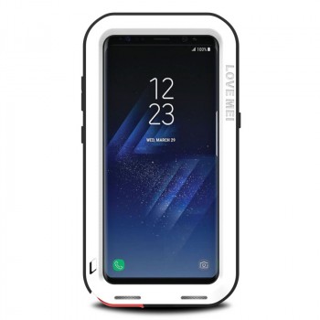 Эксклюзивный многомодульный ультрапротекторный пылевлагозащищенный ударостойкий нескользящий чехол алюминиево-цинковый сплав/силиконовый полимер для Samsung Galaxy S8 Plus Белый