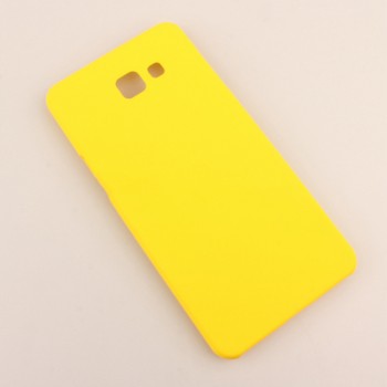 Пластиковый матовый непрозрачный чехол для Samsung Galaxy A7 (2016) Желтый