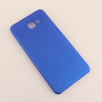 Пластиковый матовый непрозрачный чехол для Samsung Galaxy A7 (2016) Синий