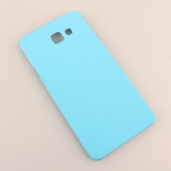 Пластиковый матовый непрозрачный чехол для Samsung Galaxy A7 (2016) Голубой