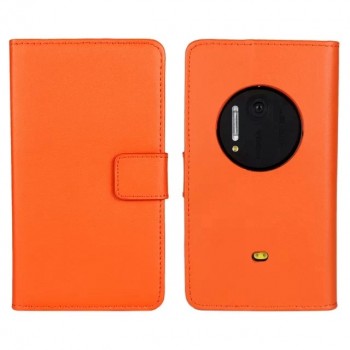 Чехол портмоне подставка для Nokia Lumia 1020 Оранжевый