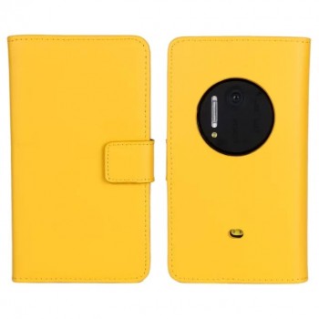Чехол портмоне подставка для Nokia Lumia 1020 Желтый