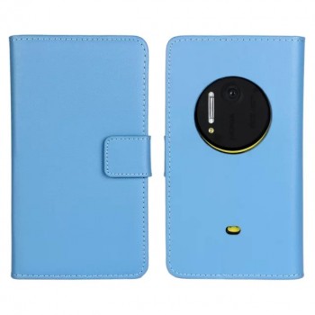 Чехол портмоне подставка для Nokia Lumia 1020 Голубой