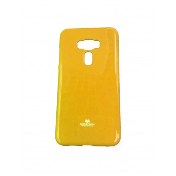 Силиконовый глянцевый непрозрачный чехол для Asus ZenFone 3 5.5 Желтый