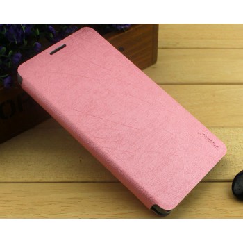Текстурный чехол флип подставка на присоске для Nokia Lumia 730/735 Розовый