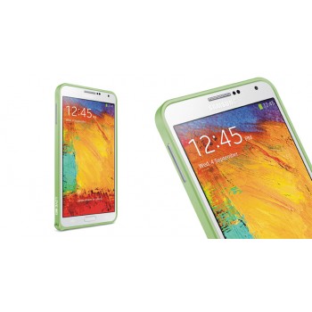 Металлический бампер для Samsung Galaxy Note 4 Зеленый