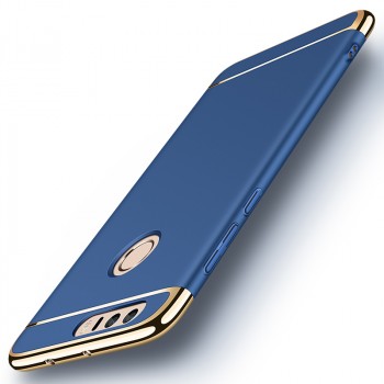 Сборный матовый пластиковый чехол для Huawei Honor 8 Синий