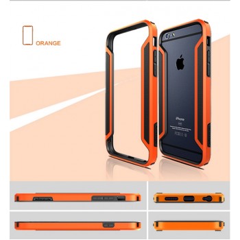 Бампер силикон-пластик повышенной защиты для Iphone 6 Оранжевый
