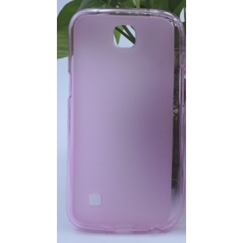 Силиконовый матовый полупрозрачный чехол для LG K3 Розовый
