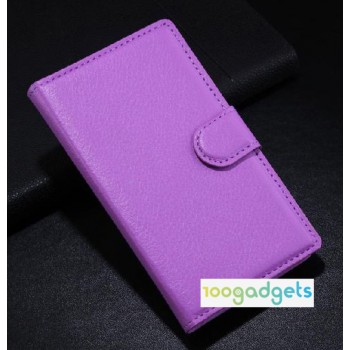 Чехол портмоне подставка с защелкой для Alcatel One Touch Idol 2 S Фиолетовый