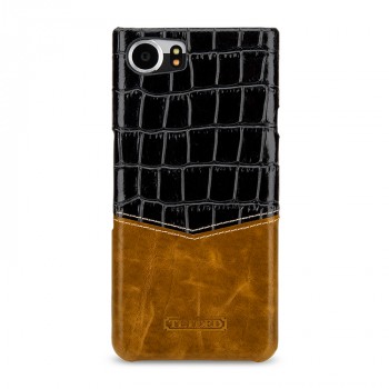 Кожаный чехол накладка (премиум нат. кожа) для BlackBerry KEYone