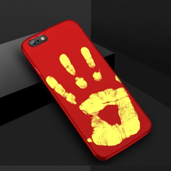 Эксклюзивный термосенсорный силиконовый матовый непрозрачный чехол для Iphone 5/5s/SE Красный