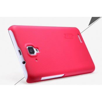 Пластиковый матовый нескользящий премиум чехол для Lenovo A536 Ideaphone Красный