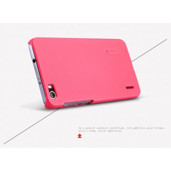 Пластиковый премиум матовый нескользящий чехол для Huawei Honor 6 Розовый