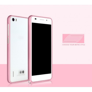 Металлический алюминиевый бампер для Huawei Honor 6 Розовый