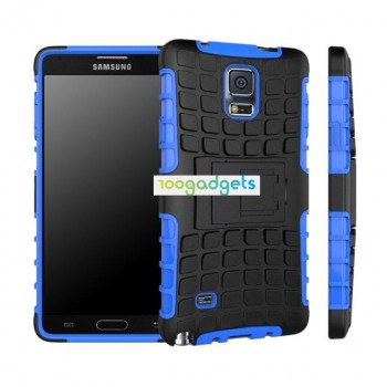 Силиконовый чехол экстрим защита для Samsung Galaxy Note 4 Синий