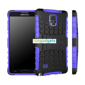 Силиконовый чехол экстрим защита для Samsung Galaxy Note 4 Фиолетовый