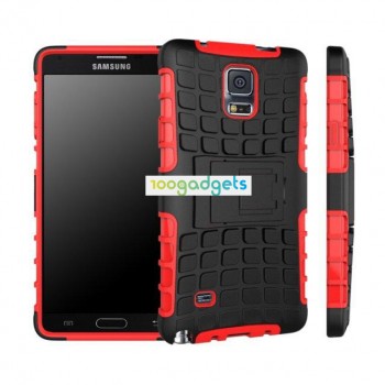Силиконовый чехол экстрим защита для Samsung Galaxy Note 4 Красный