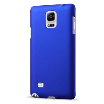 Пластиковый матовый непрозрачный чехол для Samsung Galaxy Note 4 Синий