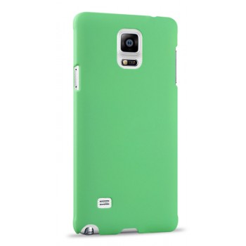 Пластиковый матовый непрозрачный чехол для Samsung Galaxy Note 4 Зеленый