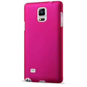 Пластиковый матовый непрозрачный чехол для Samsung Galaxy Note 4 Пурпурный