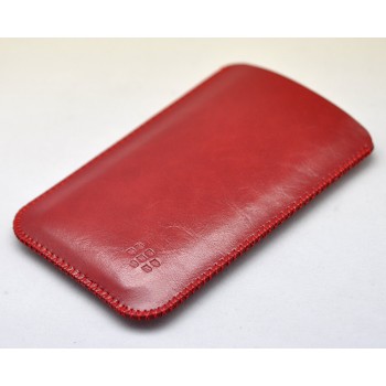 Кожаный вощеный мешок для BlackBerry KEYone Красный