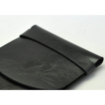 Кожаный вощеный мешок для наушников AirPods Черный