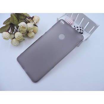 Силиконовый матовый полупрозрачный чехол для Xiaomi Mi Max 2 Черный