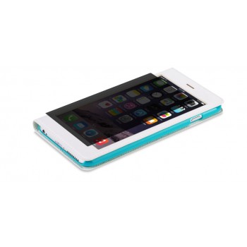 Эксклюзивный чехол флип на пластиковой основе с полноразмерным окном вызова для Iphone 6 Plus Белый