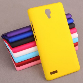 Пластиковый матовый непрозрачный чехол для Xiaomi RedMi Note Желтый