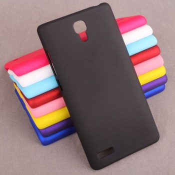 Пластиковый матовый непрозрачный чехол для Xiaomi RedMi Note Черный
