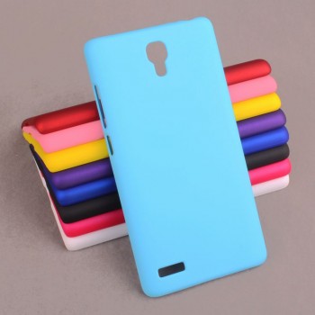 Пластиковый матовый непрозрачный чехол для Xiaomi RedMi Note Голубой
