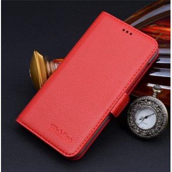 Кожаный чехол портмоне (нат. кожа) для Huawei Ascend Mate 7 Красный