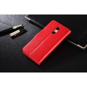 Глянцевый чехол портмоне подставка на пластиковой основе на магнитной защелке для Xiaomi RedMi Pro Красный
