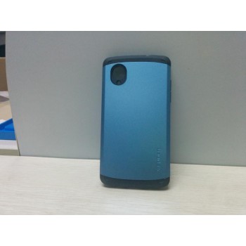 Премиум силикон-поликарбонат чехол с повышенной защитой для Google Nexus 5 Синий
