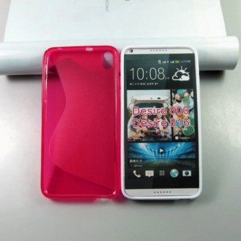 Силиконовый чехол S для HTC Desire 816 Розовый