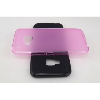 Силиконовый матовый полупрозрачный чехол для HTC One M9 Розовый