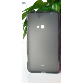 Силиконовый матовый полупрозрачный чехол для Nokia Lumia 625 Черный