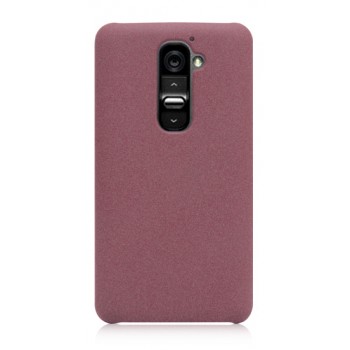 Пластиковый матовый чехол для LG Optimus G2 Розовый