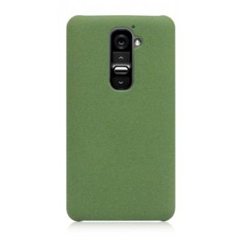 Пластиковый матовый чехол для LG Optimus G2 Зеленый