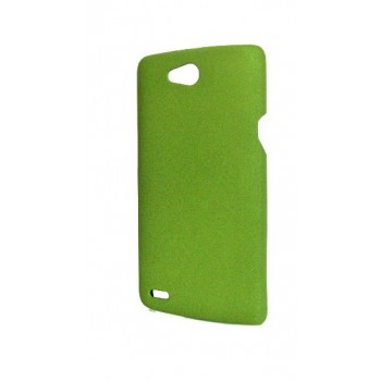 Пластиковый матовый чехол для Philips Xenium W8510 Зеленый