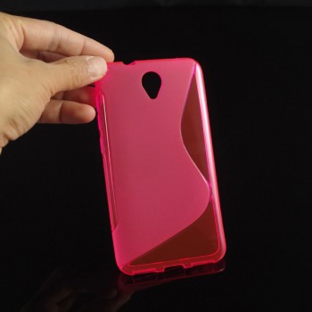 Силиконовый S чехол для Alcatel One Touch Idol 2 Розовый