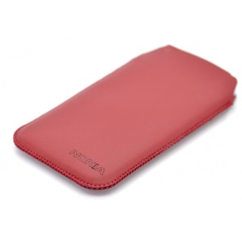 Кожаный мешок для Nokia X Красный